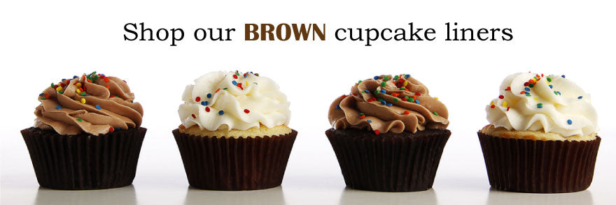 Brown Cupcake Liners, Solid Brown Baking Cups, Buy Bulk Brown Cupcake  Liners Online